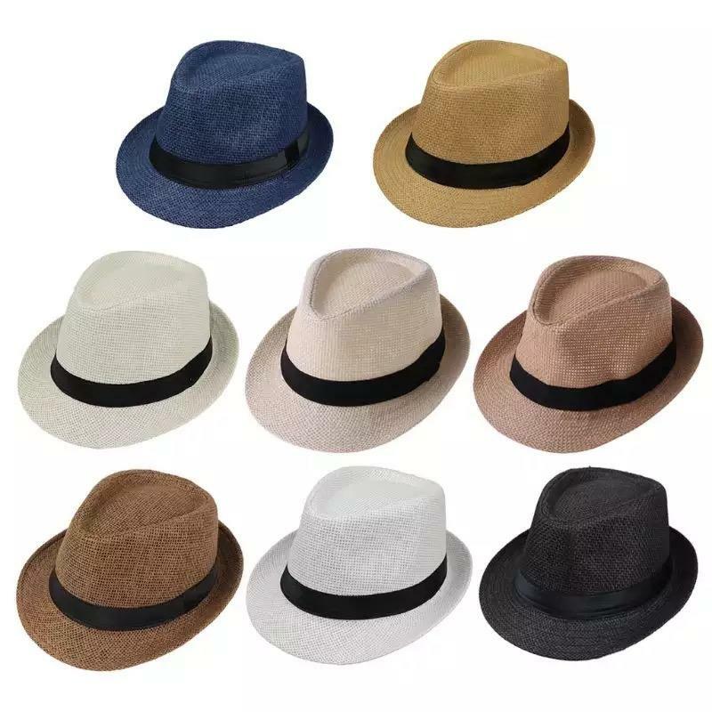 Шляпа Summer Beach Straw Fedora Hat 